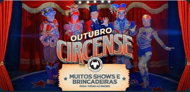 Programação Outubro Circense no Resort Fazenda São João